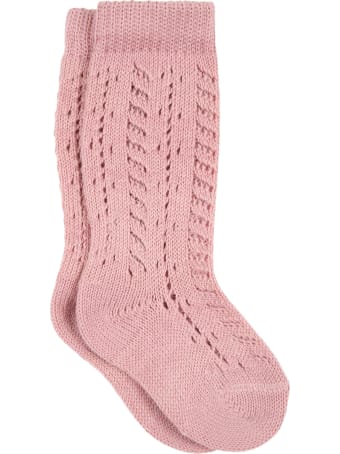 Story loris Pink Socks For Baby Girl