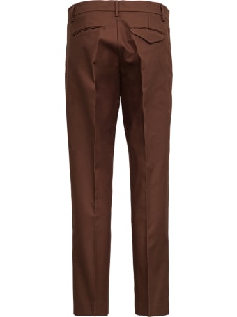costumein Brown Tailored Cotton Gabardine Trousers