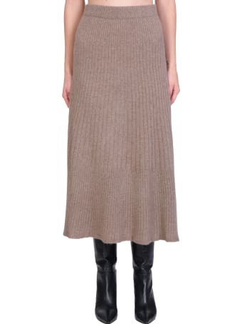 La Ploubel Skirt In Taupe Cashmere