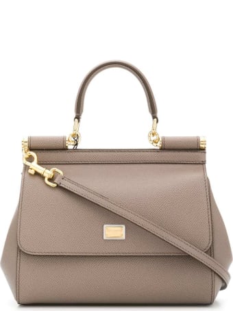 Dolce & Gabbana Sicily Dauphine Leather Handbag