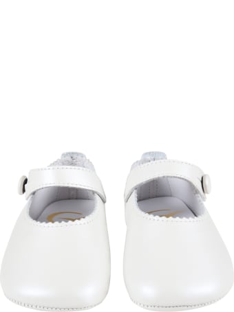 Gallucci Ivory Ballet-flats For Baby Girl