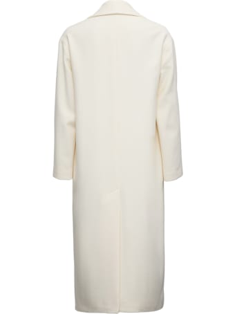 Tagliatore Double-breasted White Wool Coat