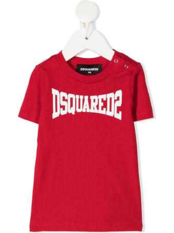 Dsquared2 Newborn Red D2kids Boxer Logo T-shirt