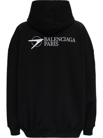 Balenciaga Oversize Organic Cotton Hoodie With Logo