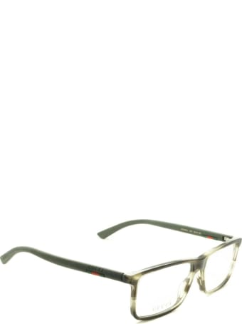 Gucci Gucci Gg0424o Green Havana Glasses