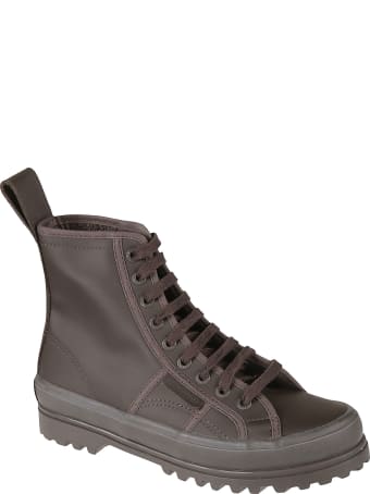 L'Autre Chose Stitch Detail Lace-up Boots