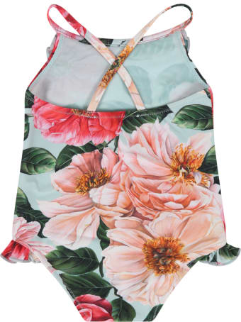 Dolce & Gabbana Multicolor Swimsuit For Babygirl