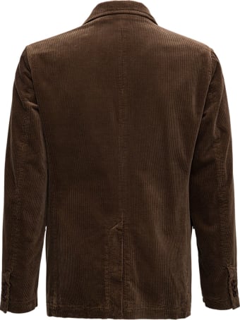 Aspesi Kuki Blazer In Brown Velvet