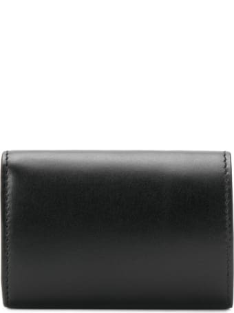 Saint Laurent Tiny Wallet In Black Smooth Leather