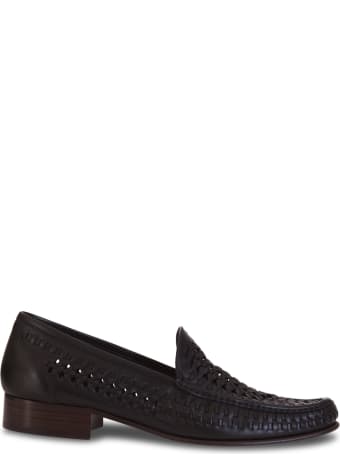 Saint Laurent Loafers In Braided Leather