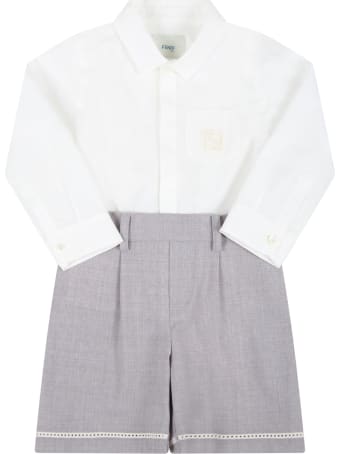 Fendi Multicolor Babygrow For Baby Boy With Double Ff