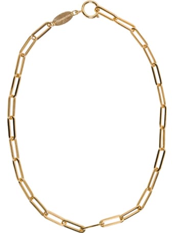 Federica Tosi Square Chain Necklace In Golden Brass