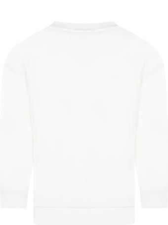 Fendi Ivory Sweatshirt For Kids With Logo