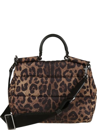 Dolce & Gabbana Buckled Front Logo Plaque Shoulder Bag
