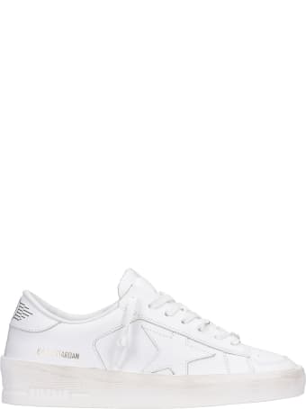 Golden Goose Stardan Sneakers In White Leather