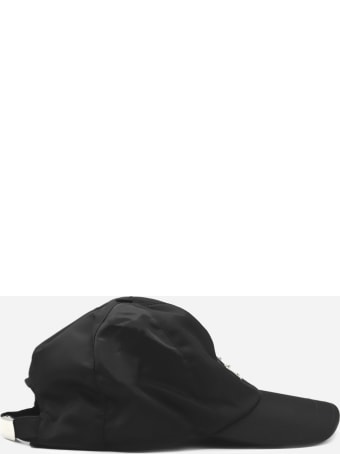 Les Hommes Nylon Twill Baseball Cap With Logo Detail
