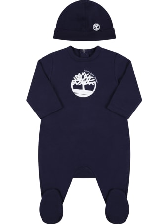 Timberland Blue Set For Baby Boy With Tree