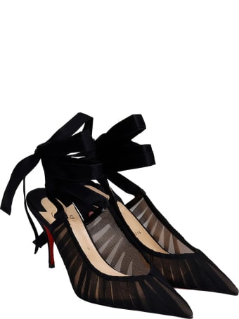Christian Louboutin Goya Ruban Pumps In Black Satin
