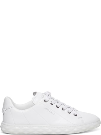 Jimmy Choo Diamond Light Sneakers In White Leather