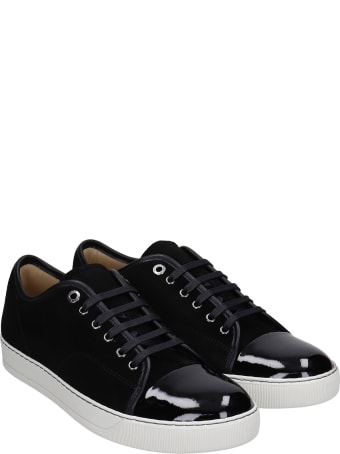 Lanvin Dbb1 Sneakers In Black Suede And Leather