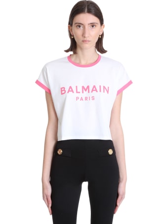 Balmain T-shirt In White Cotton