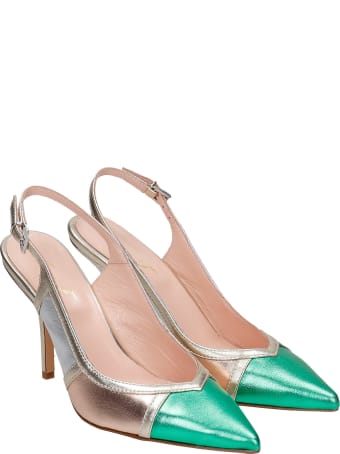 Anna F. Pumps In Platinum Leather