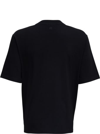 Ami Alexandre Mattiussi Black Organic Cotton T-shirt With Logo