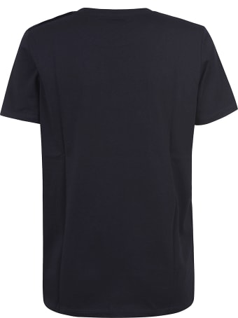 Balmain Logo Print Button Embellished T-shirt
