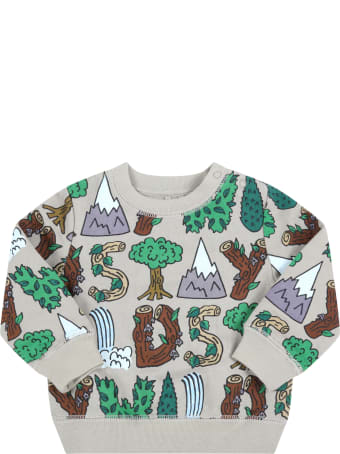 Stella McCartney Kids Green Tracksuit For Baby Kids With Colorful Prints