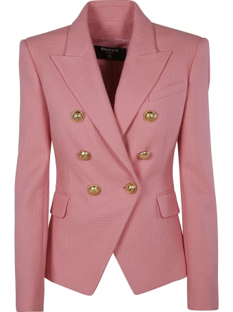 Balmain Double-breasted Plain Blazer