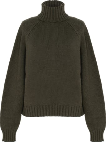 Saverio Palatella Black Cashmere Turtleneck Sweater