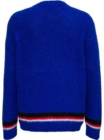 Saint Laurent Blue Wool Blend Sweater