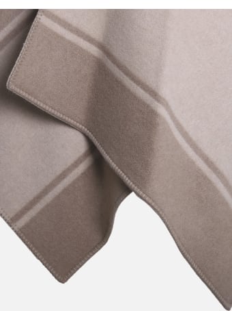 Fendi Wool And Cashmere Poncho With Logo Print