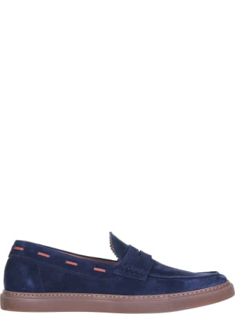 Barrett Loafer In Blue Suede