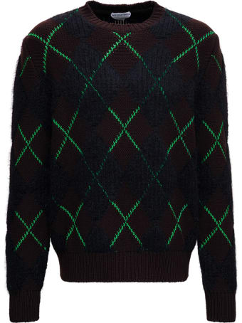 Bottega Veneta Brown And Green Mohair Wool Blend Sweater