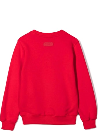 GCDS Red Cotton Sweatshirt