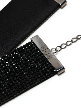 Nué Black Choker With Crystals