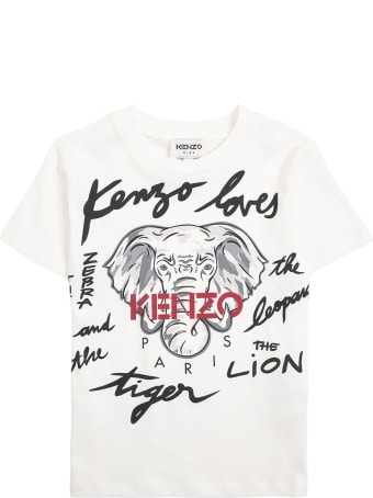 Kenzo Kids Cotton T-shirt With Print