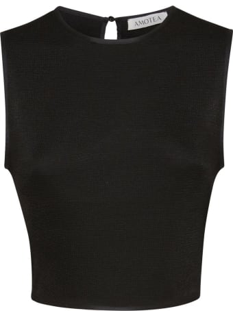 Amotea Lola Top In Black Jersey
