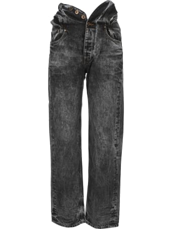 Y/Project Grey Knotted Waist Jeans