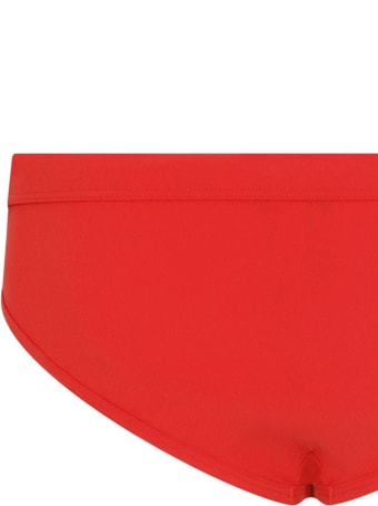 Dolce & Gabbana Red Swim Brief With Logo