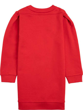Givenchy Red Jersey Dress With Logo Print