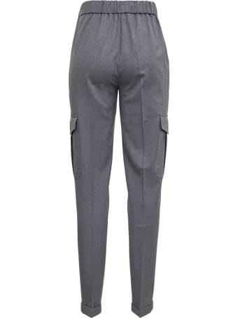 Antonelli Gray Pants In Wool Blend