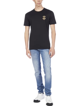 Dolce & Gabbana Bee And Crown Embroidery Cotton T-shirt