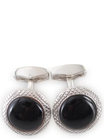 Tateossian Onyx / Round / Bullseye Cufflink