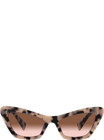 Miu Miu Miu Miu Mu 03xs Havana / Transparent Pink Sunglasses