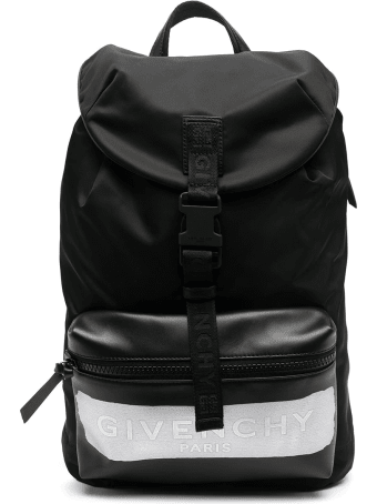 Givenchy Black Logo Panel Drawstring Backpack