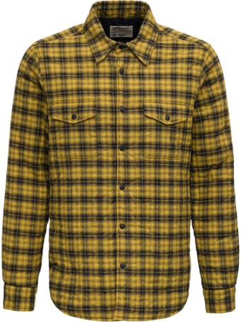 Aspesi Yellow Check Wool And Cotton Shirt