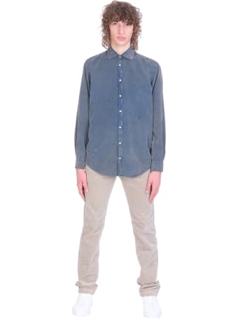 Massimo Alba Canary Shirt In Blue Cotton