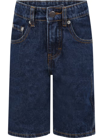 Molo Blue Short For Boy With Logo